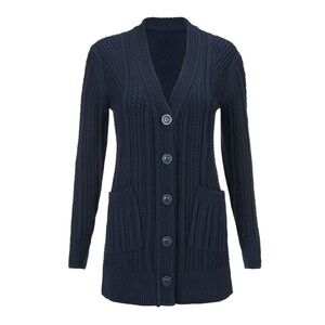 Cabi Slant Pocket Cardigan Navy style #3882 Size Small